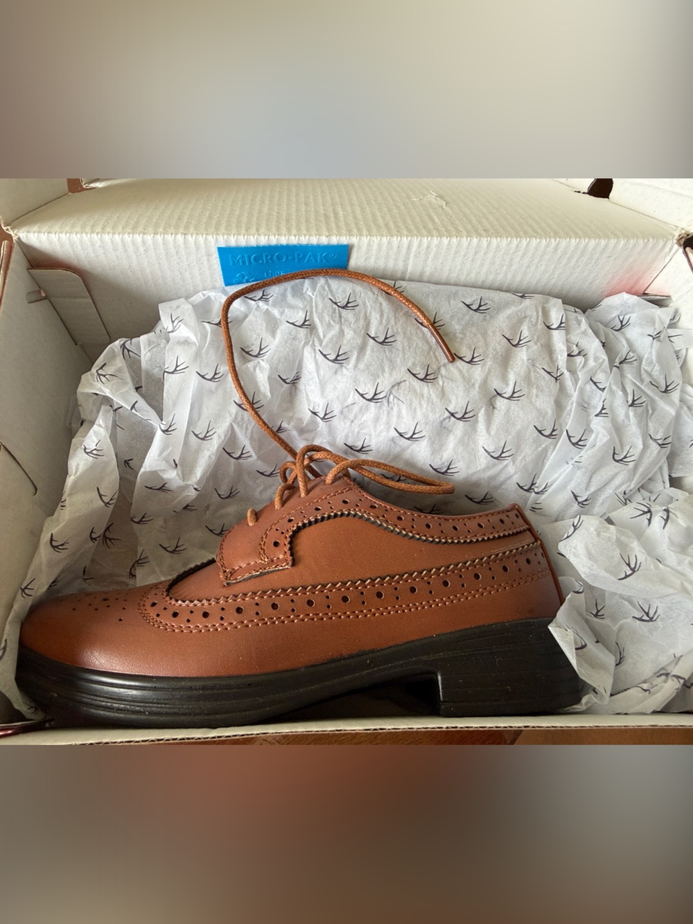 Deer Stags Cognac Brown Wingtip Derby Lace-Up